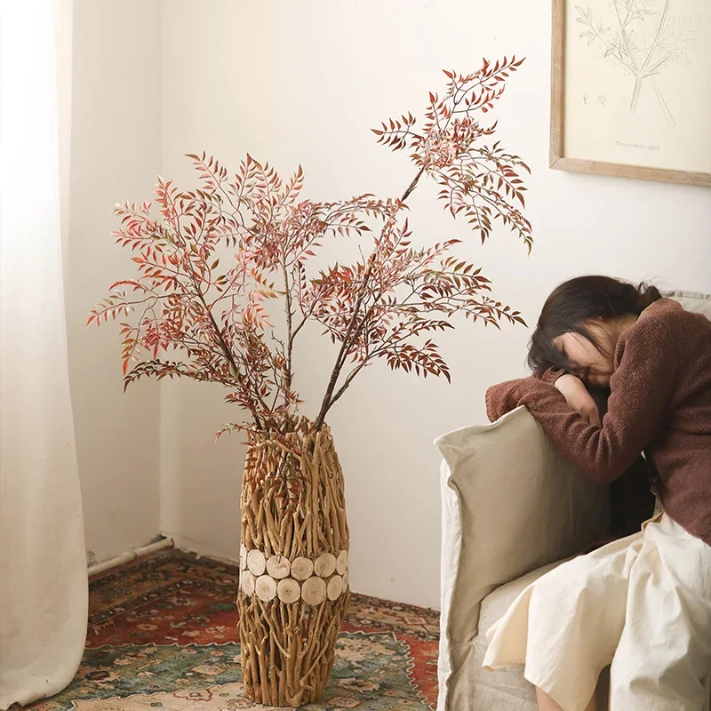 

Splicing wooden branches, floor-to-ceiling horse drunk wood, large vase ornament, high-end living room, homestay decoration