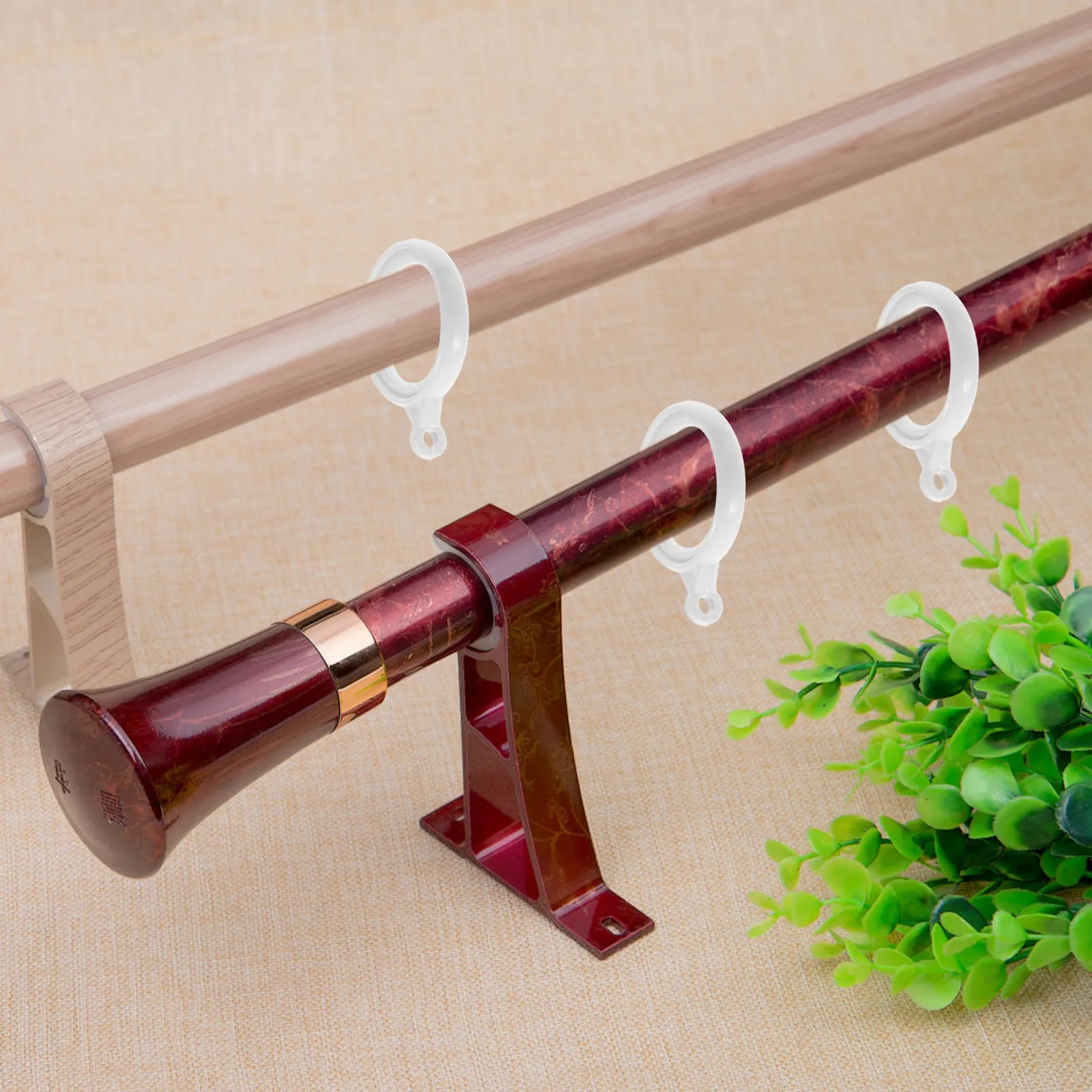12Pcs Curtain Rings Plastic Replacement Eyelet Drapery Rings Smooth Slide Curtain Rod Accessories Eyelets for Curtains