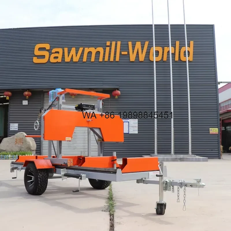 Wmwmnu Portable Horizontal Band Saw Mill Hydraulic Saw with 8 Engine 660mm Max Wood Diameter Made in China