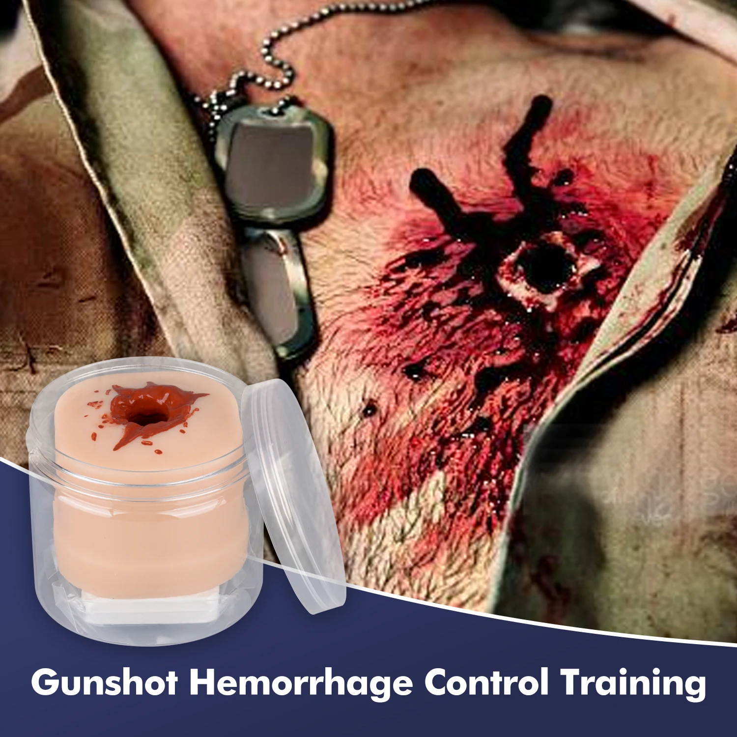 Bullet Wound Model Compressed Gauze Silicone Wound Packaging Trainer