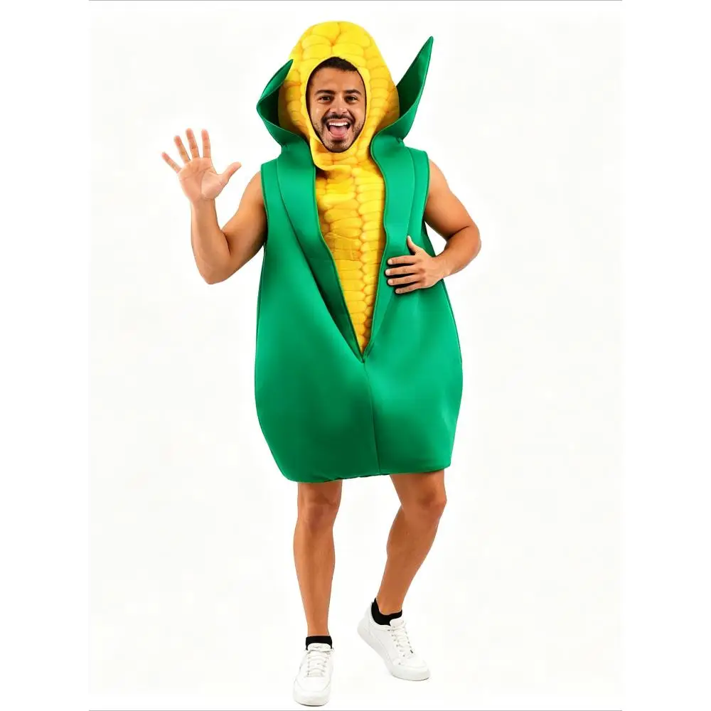 Halloween New Vegetables Stage Costumes Cosplay Party Food Corn Cosplay Costumes Men's Dress-up Costumes and Cosplay Costumes