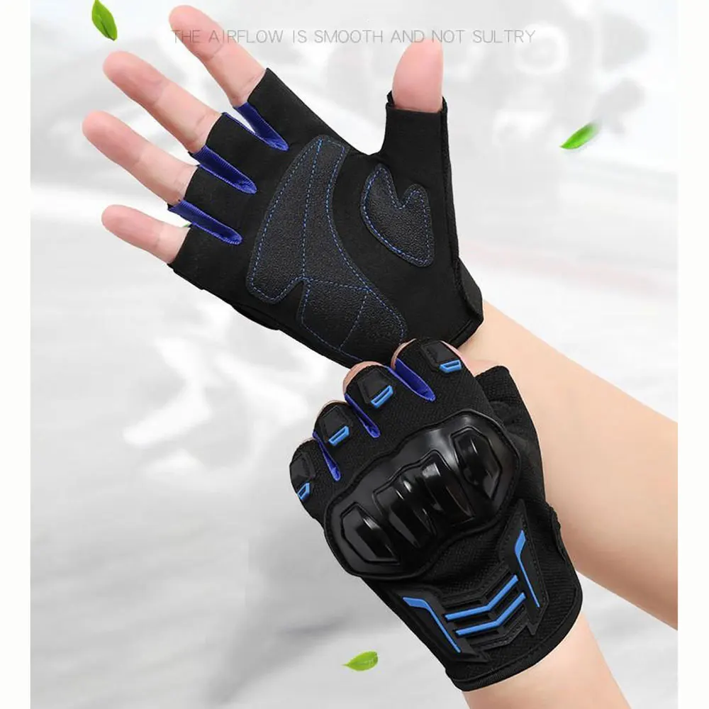 تنفس دراجة نارية قفازات الصيف نصف اصبع Guantes موتو الرجال دراجة نارية قفازات ركوب الخيل واقية والعتاد ATV MTB قفازات ركوب الدراجات #6