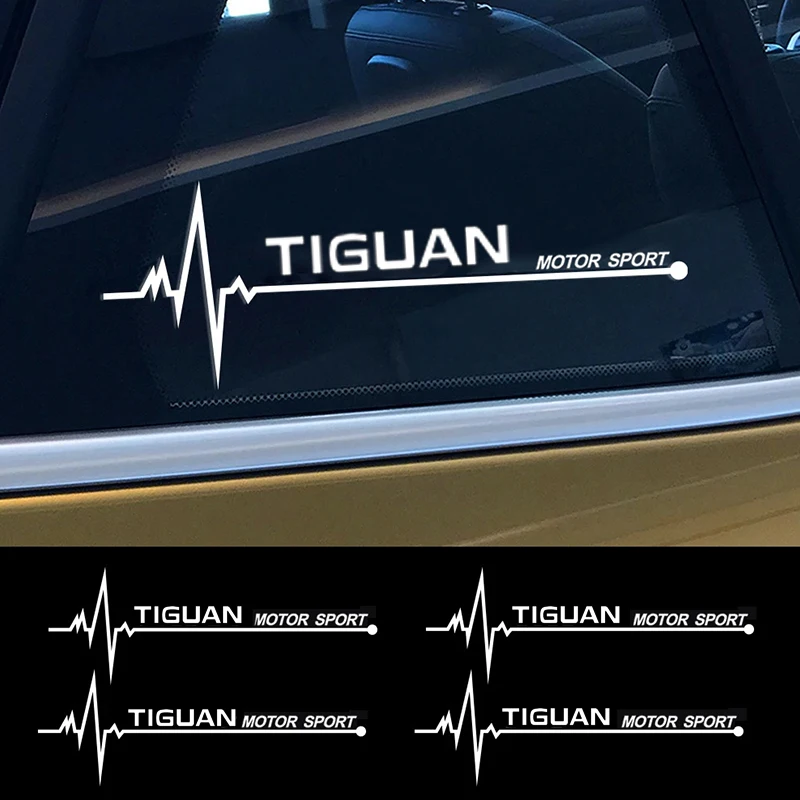 2Pcs Car Side Window PVC Stickers For Volkswagen VW Tiguan Auto Captivating Body Windows Sticker Vinyl Film Decals Accessories