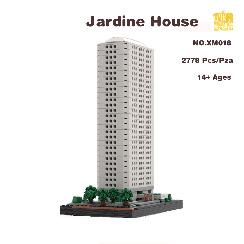 MOC-XM018 Jardine House Building modello 1/650 con disegni PDF Building Blocks mattoni bambini giocattoli fai da te regali di natale di compleanno