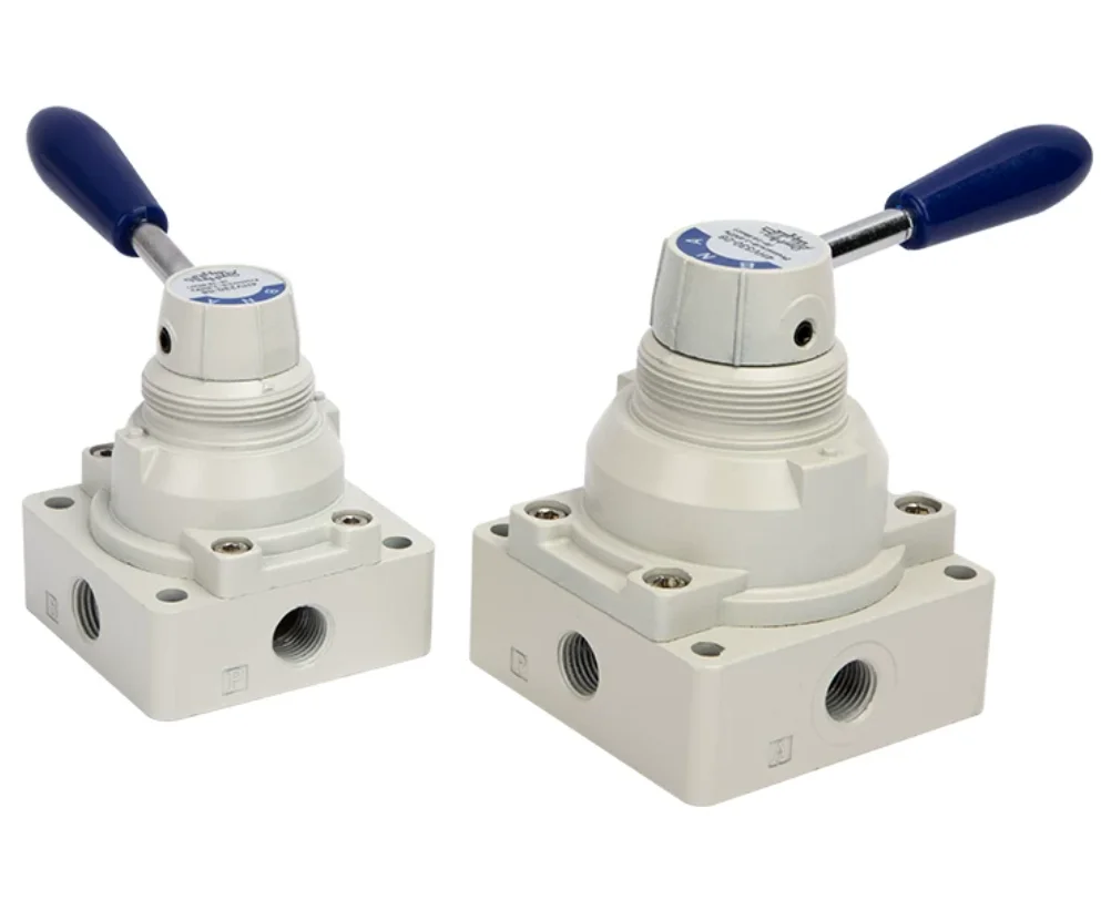 Pneumatic Hand Rotary Valve 3 Position 4 Way 4HV210-06 4HV230-08 4HV330-10 Control Valve Hand Lever Valve