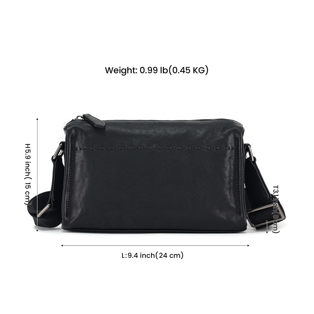 JOYIR High Quality Genuine Cowhide Leather Shoulder Messenger Bag for Men Fashion Small Crossbody Bag Daily Causal Phone Bag