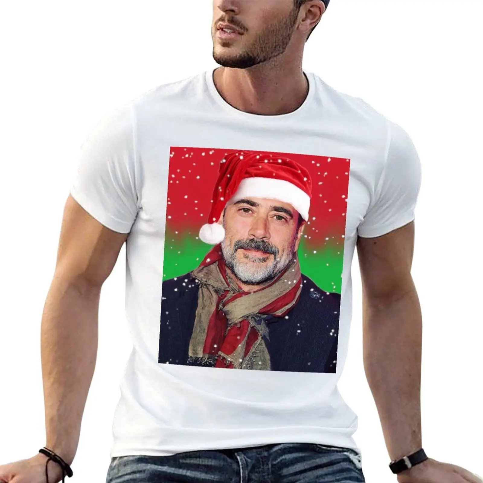 

Jeffrey Dean Morgan- christmas T-Shirt t shirts for man graphic tees man t shirt luxury T-Shirt
