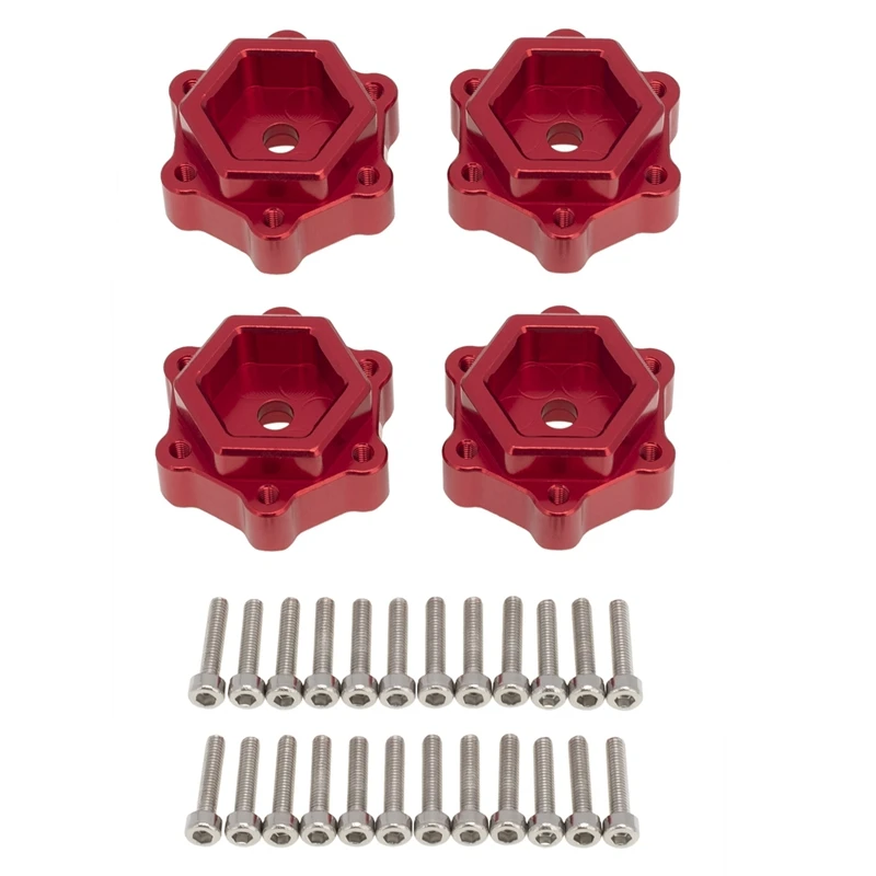 4Pcs Metal Hex Adapters Converter (+5Mm) For Losi LMT Monster Truck 1/8 RC Car Upgrade Parts Accessories