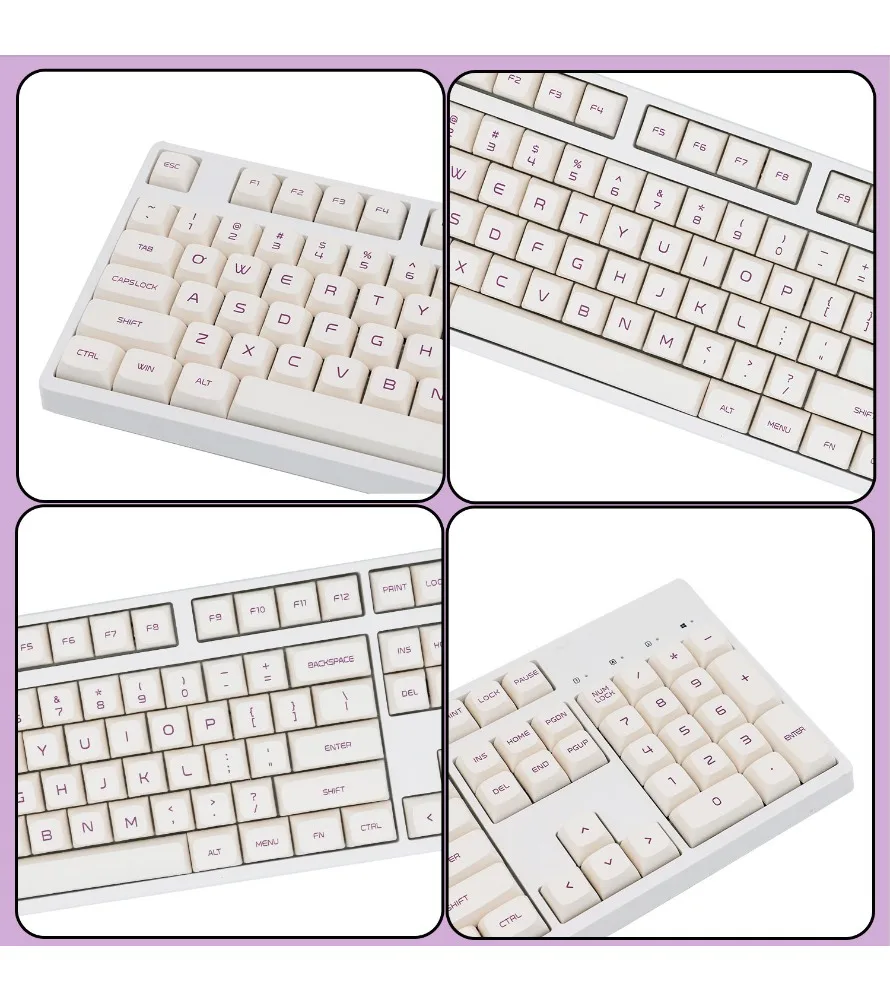 Keycap 137 keys small full set of keycaps 75/68/980/87 with column milk purple pbt hot sublimation xda