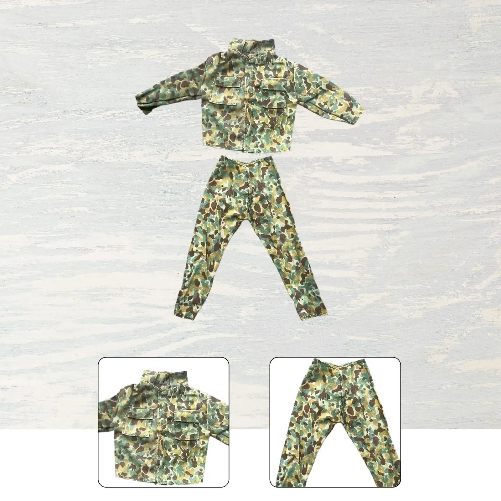 ملابس شخصيات الحركة 1:6، زي الجندي، نموذج سراويل سترة قماشية عصرية، زي الدمية، ملابس مصغرة للذكور مقاس 12 بوصة #1