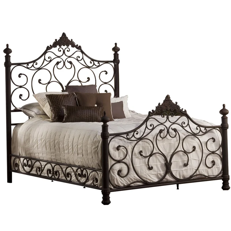 Iron bed Princess single double bed 1.2/1.5/1.8 meter iron bed high-end iron bed frame