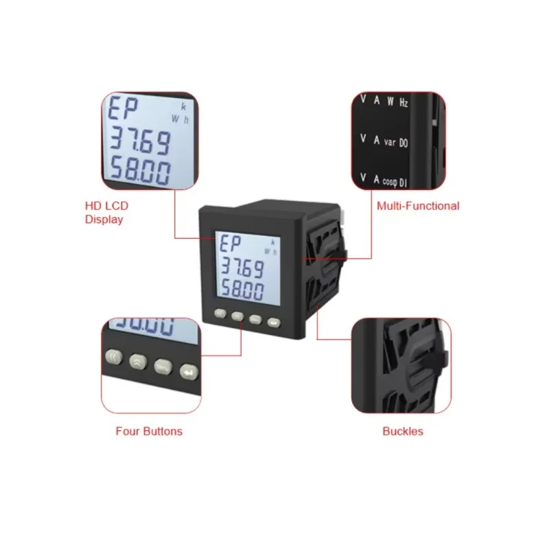 LNF96ZY-CM 4'' LCD Dual Energy 3 Phase Multi Function Panel Power Meter