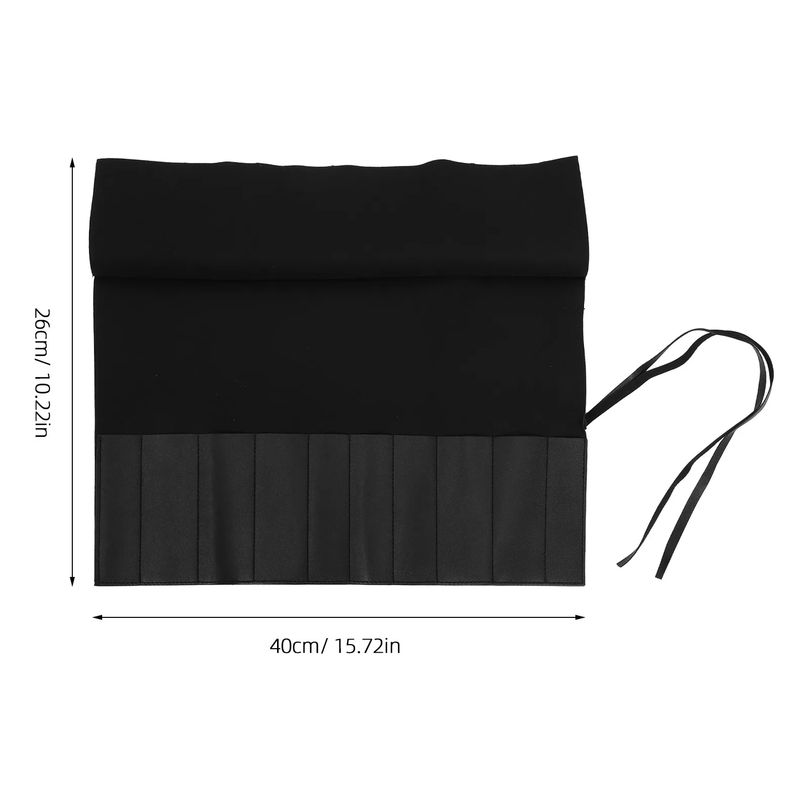 2Pcs Camping Utensil Storage Bag Roll Up Tool Pouch 10 Slots Cutlery Organizer String Closure Portable Outdoor Kitchen