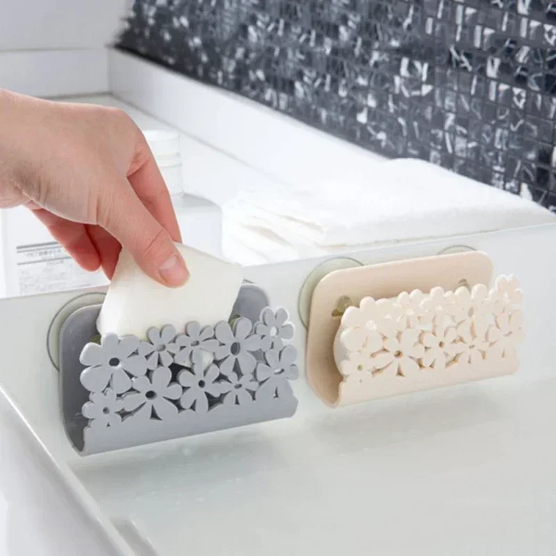 Kitchen Drying Rack Toilet Sink Suction Sponges Holder Rack Suction Cup Dish Cloths Holder Scrubbers Soap Bathroom Storage Rack