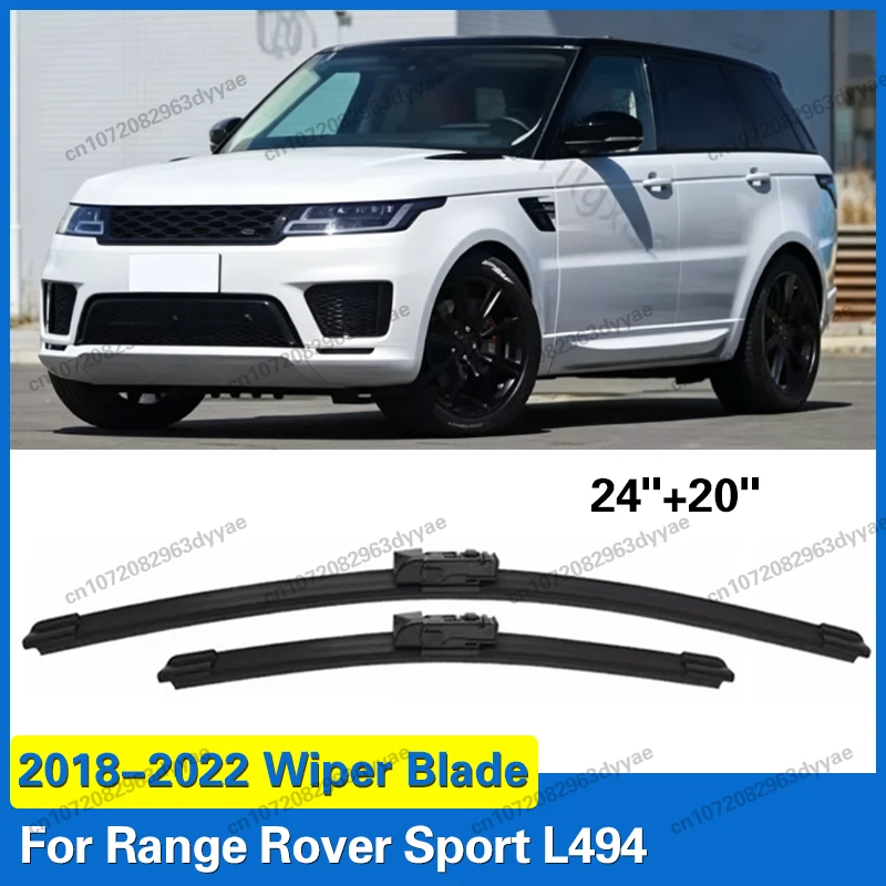For Land Rover Range Rover Sport L494 2018 - 2022 MK2 Wiper Front Wiper Blades Windshield Windscreen Window Brush 24