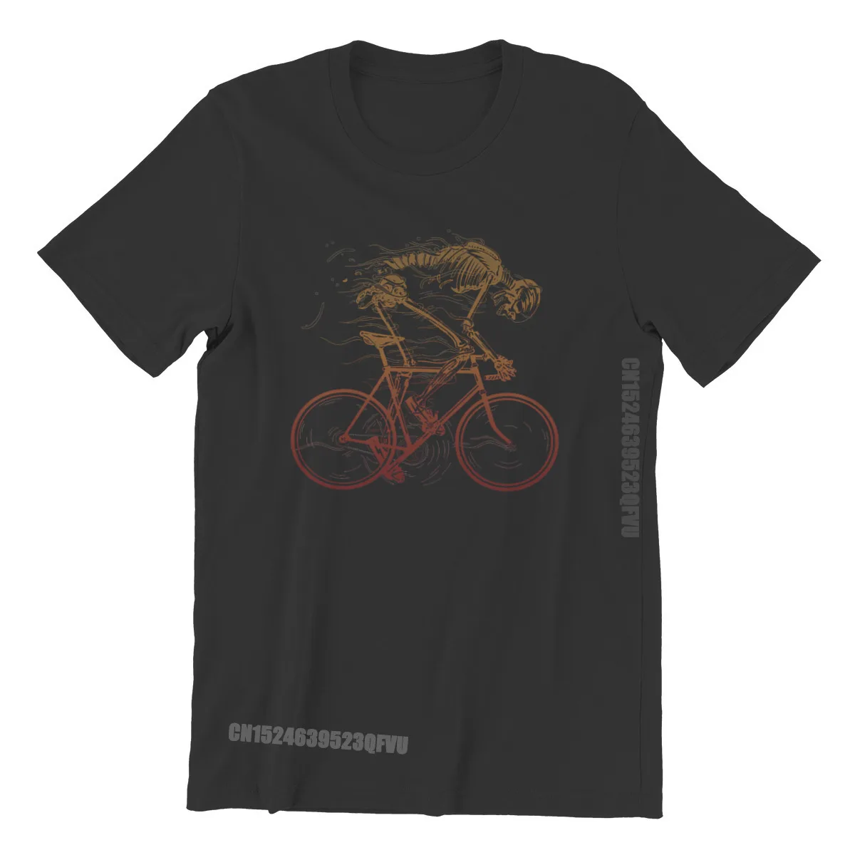 

Bicycle Skull Ride Like Hell Tshirts Mountain Bike MTB Cycling Printing Clothing Leisure Men T Shirts Men Tshirt Clothing