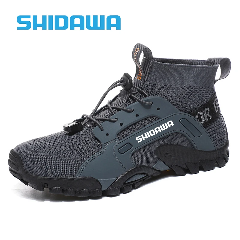 Men's Fishing Shoes Outdoor Mountaineering and Running Shoes Mesh Quick Drying and River Tracing Shoes Camping Water Wading Shoe