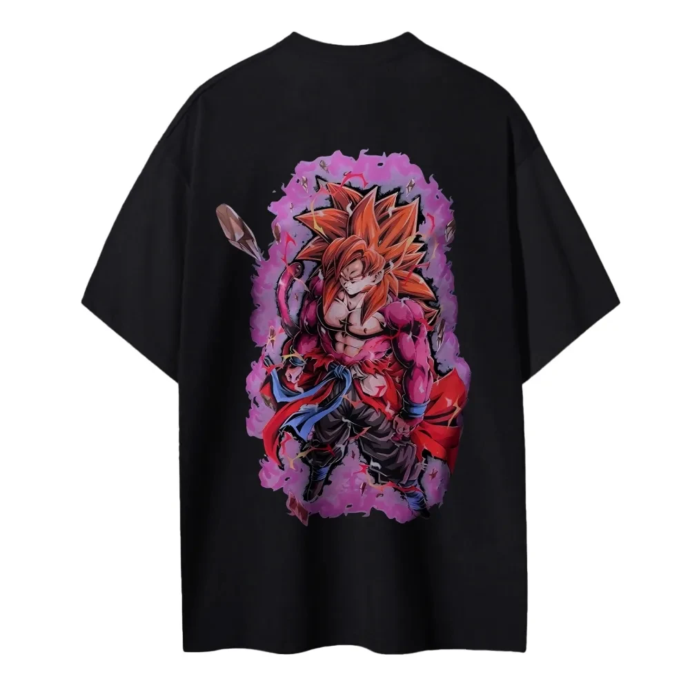 

Dragon Ball Goku Cotton Unisex Round Neck Anime T-Shirt Men's and Women's Summer Fashion High Quality Breathable Street T-Shirt