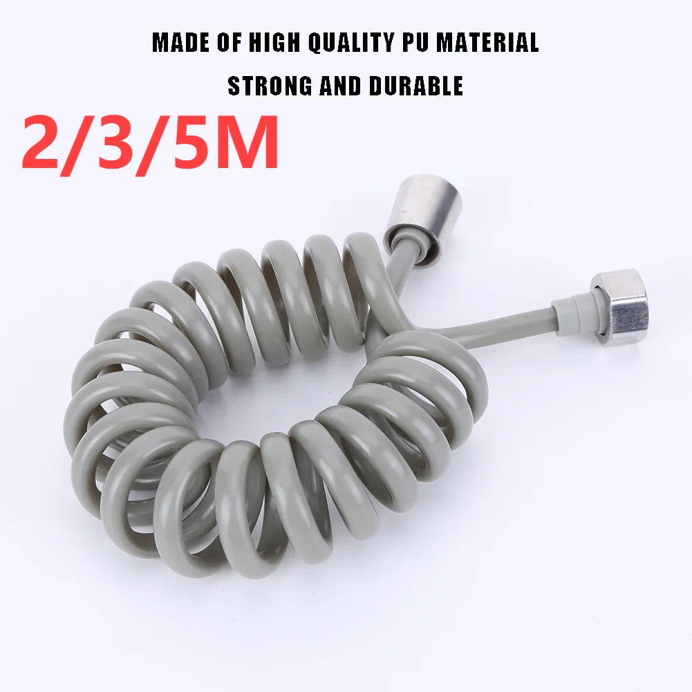 2/3/5M Plastic Water Toilet Bidet Sprayer Flexible Spring Shower Head Hose Tube Telephone Line Soft Hoses Bathroom Accessories