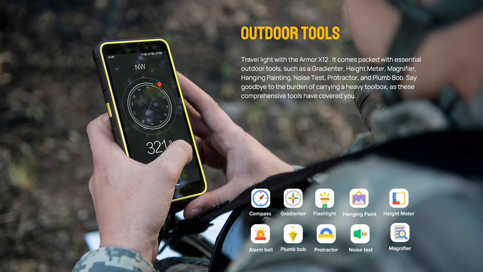Ulefone Armor X12,Android 13,Up to 6ГБ(3ГБ+3ГБ)RAM,32ГБ ROM,4860mAh,13MP , 5.45", 4G NFC,Global Version