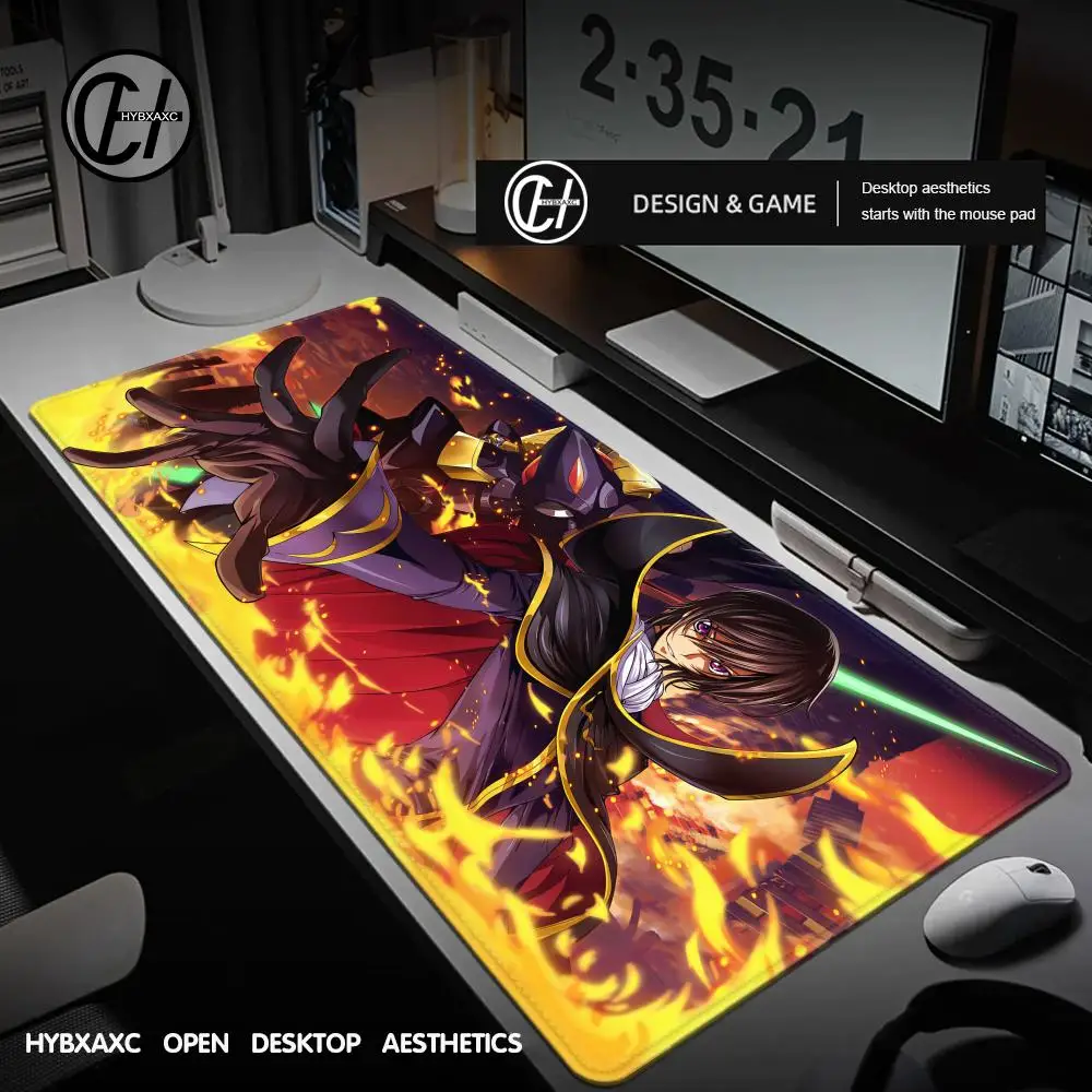 

Fashion Code Geass Big Mouse Pad Large Anime Desk Mat Luxury Desktop Gamer Keyboard Office Computer Soft Rubber Cushion