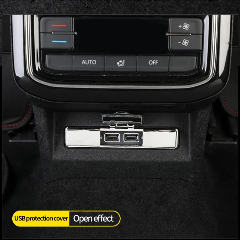 Car Center USB Equip Charging Port Protective Cover Dust-proof Frame For For volkswagen passat vw modification car accessories