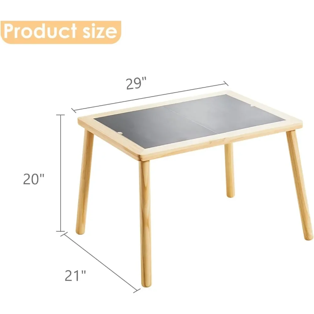 Mesa de areia com armazenamento para crianças, Mesa sensorial interior, Beright Mesa sensorial, Escolha perfeita para o Natal