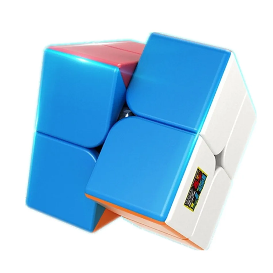 Moyu meilong 2 2 × 2マジックスピードキューブラベルなしプロフィジェットおもちゃmfjs meilong 3C 3X3立方パズル