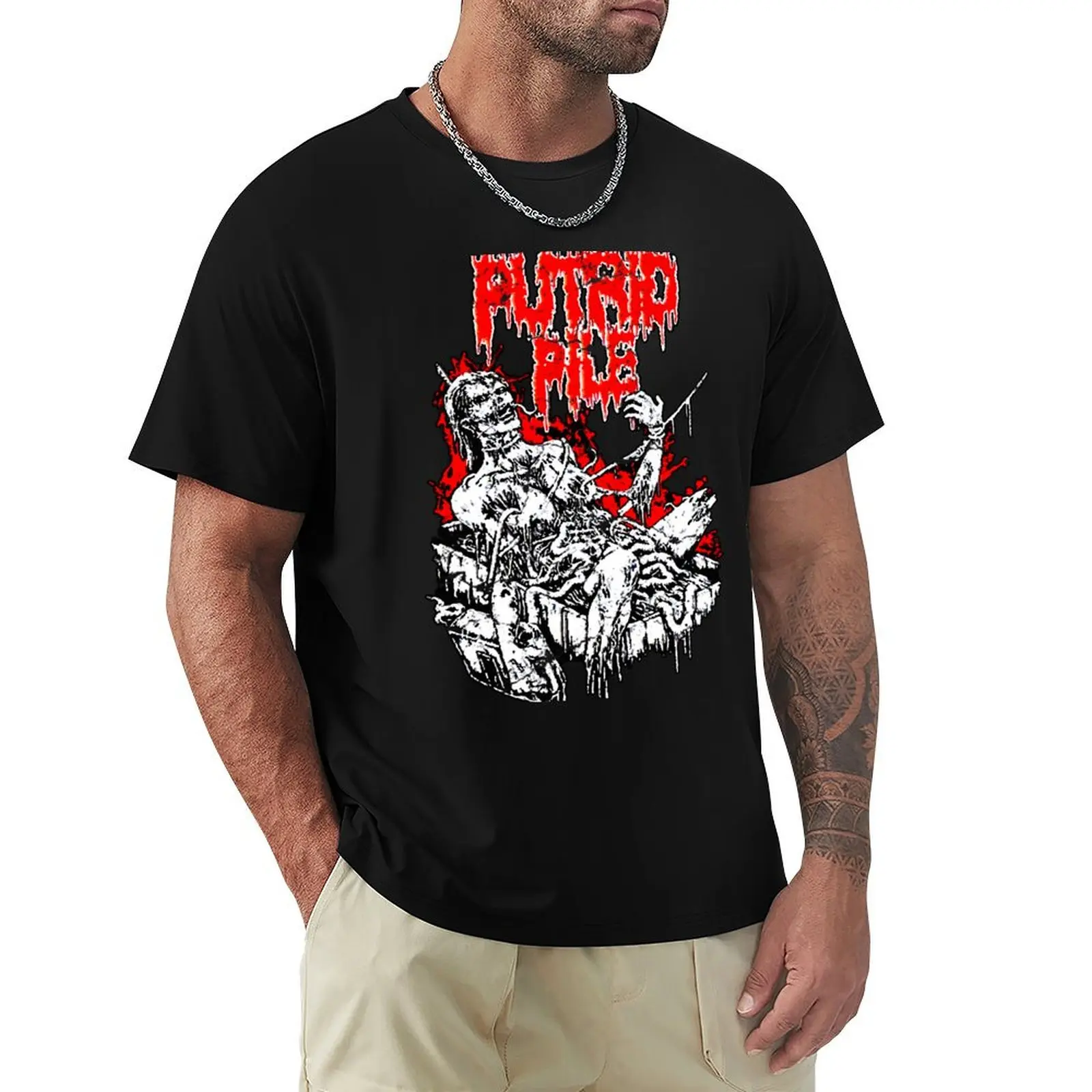 Putrid Pile T-Shirt Work Basic Short Sleeve Top