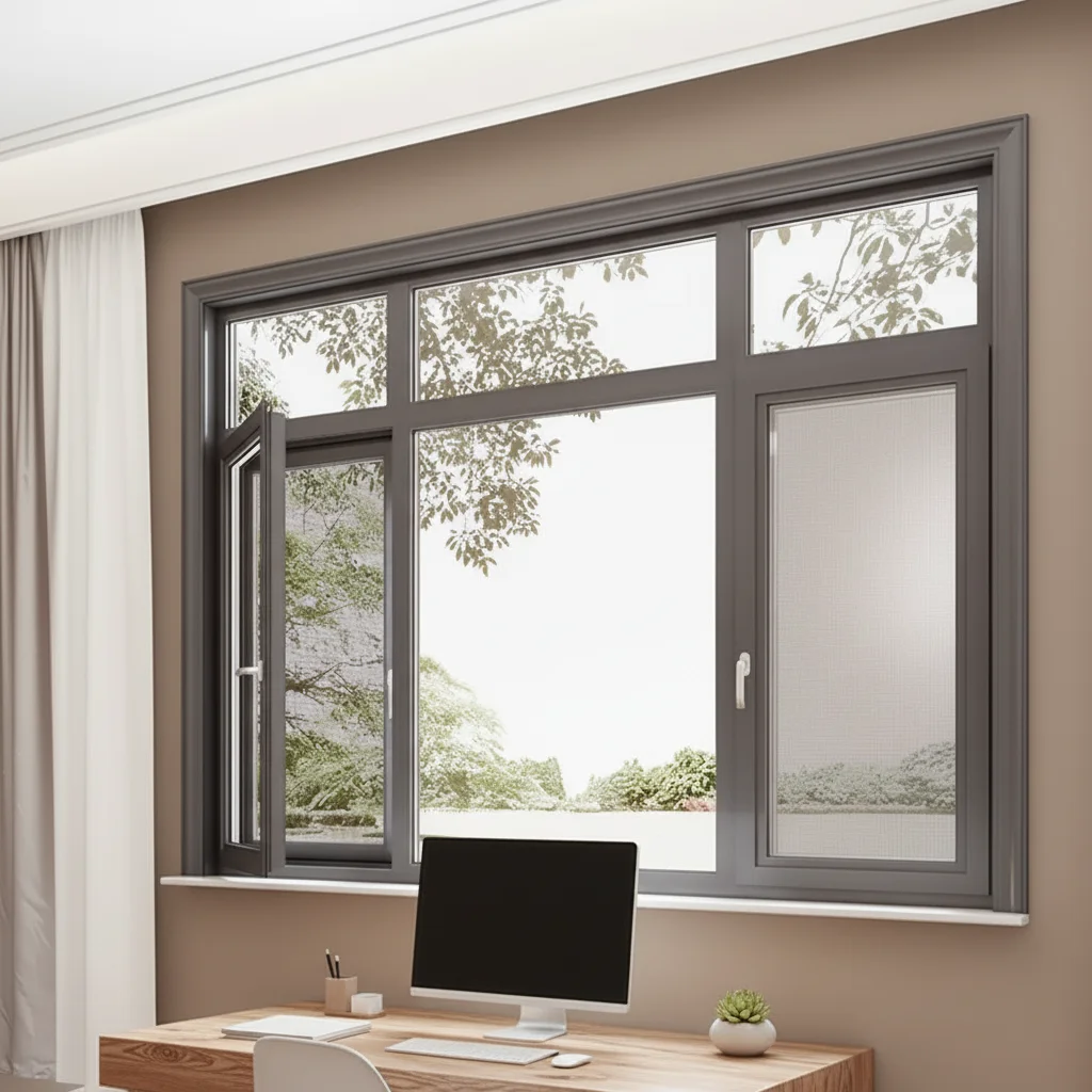 Low Price Full Custom Casement Window Energy Saving Double Glazed Heat Insulated Hinged Windows Rainproof Sunshade Windows