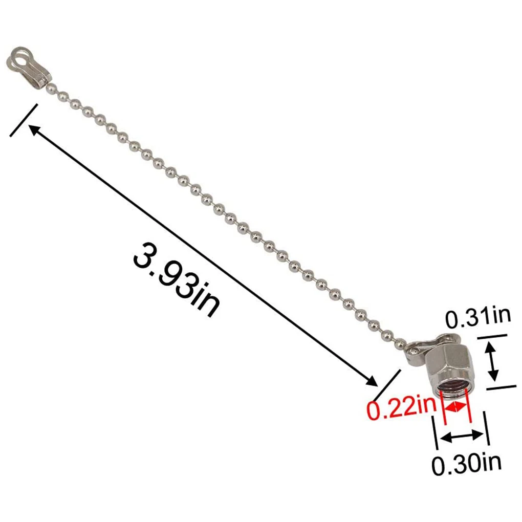 Защитная крышка SMA Пылезащитная крышка с цепью для гнездового адаптера SMA разъем никелированный