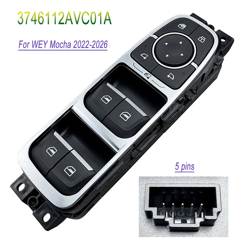 

For WEY Mocha 2022-2026 Electric Window Switch Power Window Master Switch 3746112AVC01A Car Parts