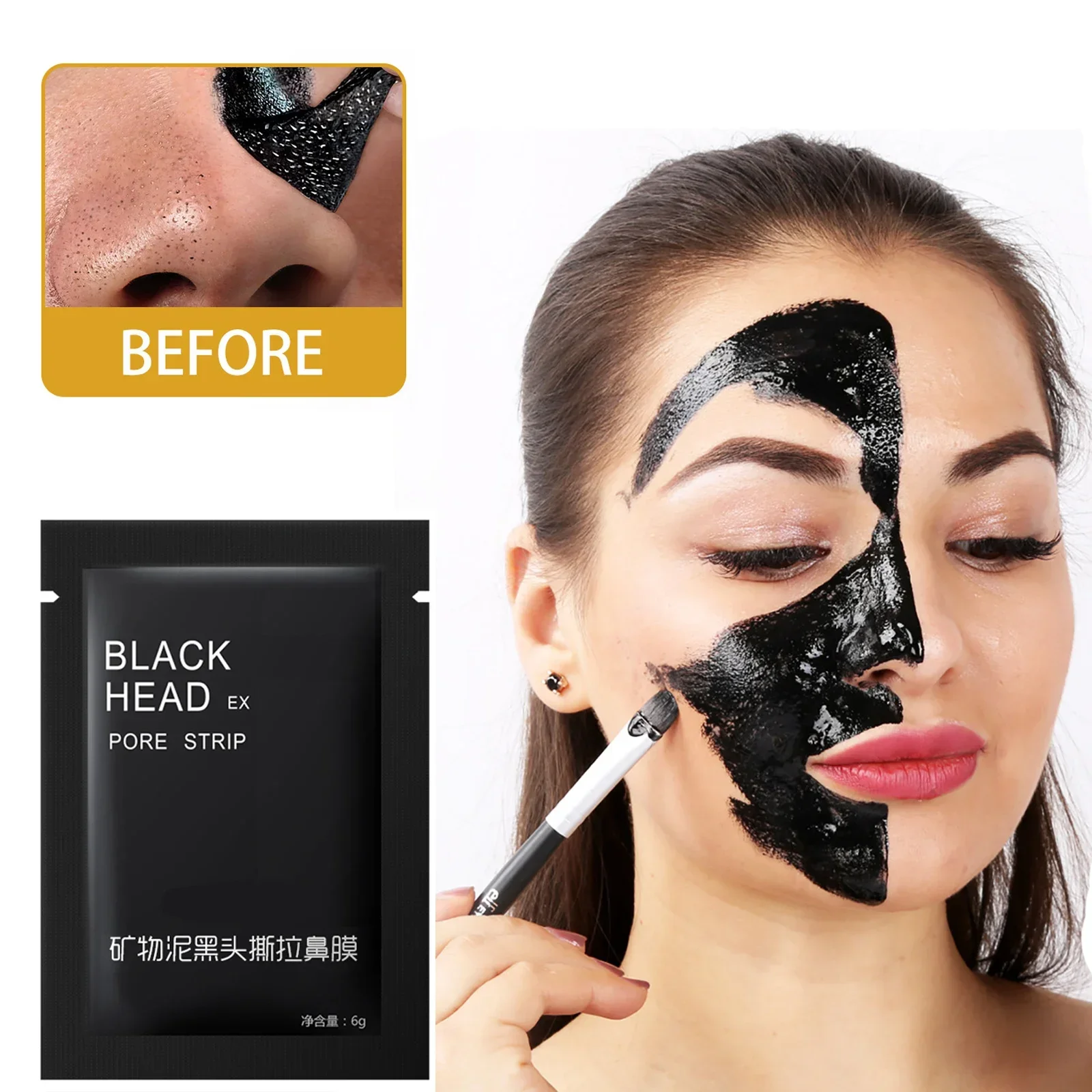 

100pcs Black Head Remover Mask Acne Treatments Peel Off Mild and Effective Black Mask From Black Dots Skin Care