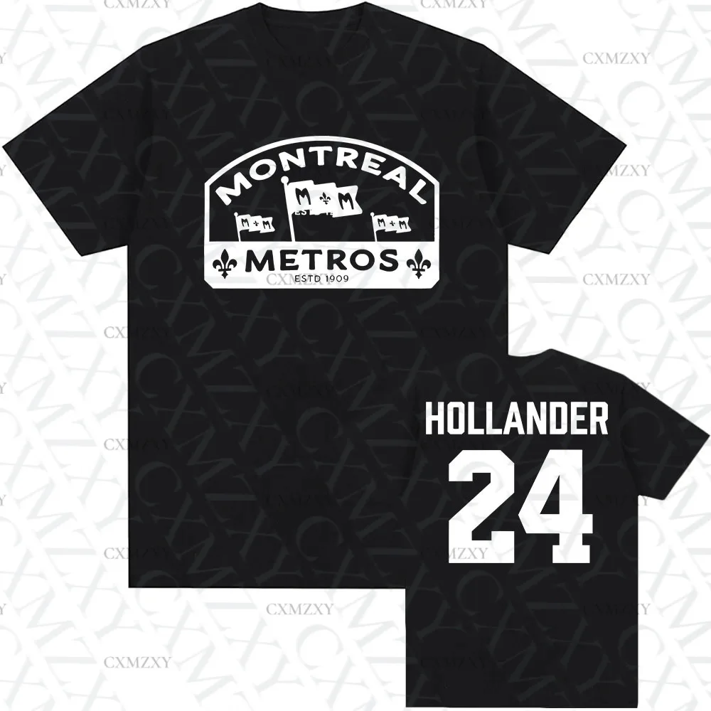 

Shane Hollander 24 Montreal Metros Tee Heated Rivalry Graphic Print T-shirt Loose Cotton Unisex Streetwear Merch Men Women Shirt