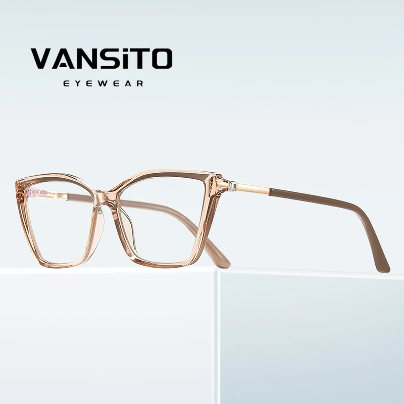 

VANSITO новые модные прозрачные блестящие градуированные линзы женские очки по рецепту