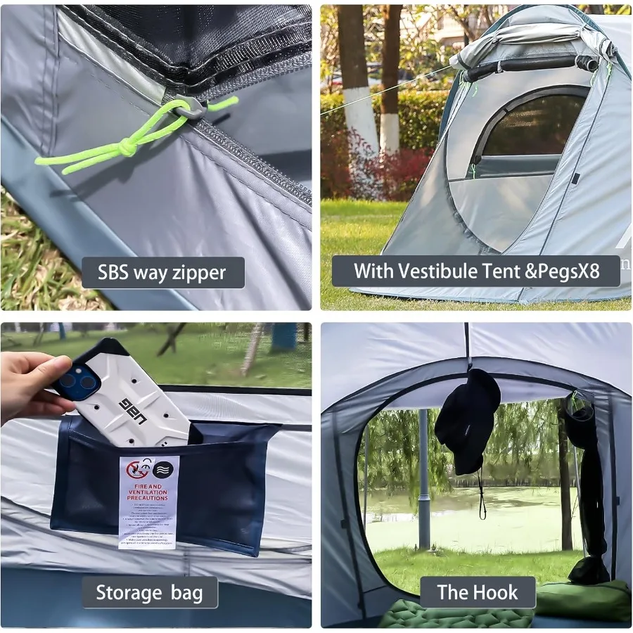 Barracas pop-up para acampar, 1 pessoa, 2 pessoas, à prova d'água, militar, barraca pop-up, acampamento, fácil de cima, barraca instantânea