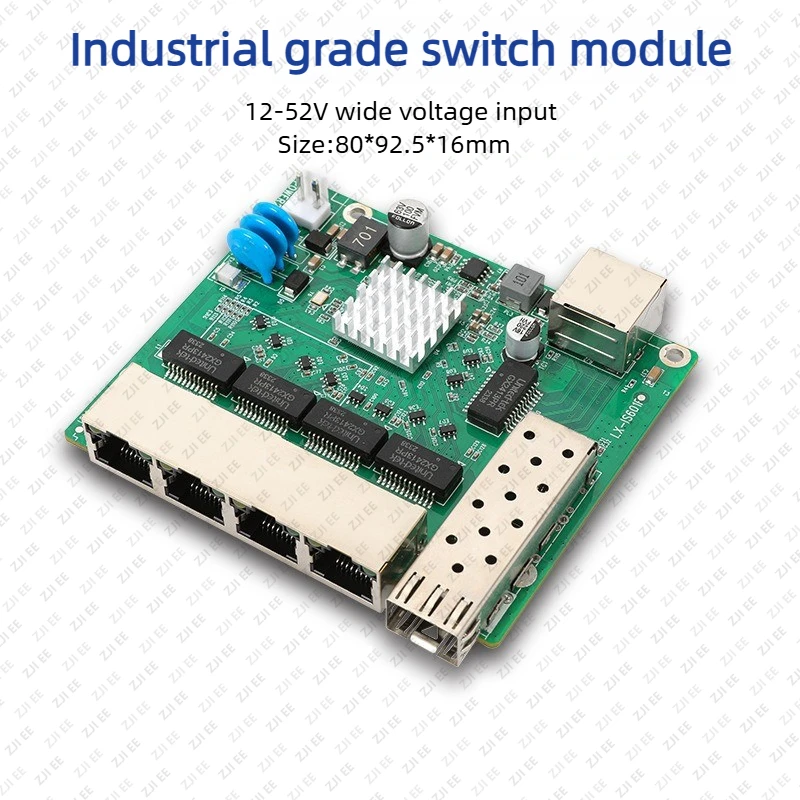 

LX-IS601F 6-port Grade Pure Domestic Chip Gigabit Switch Module 4-port Standard POE Power Supply SFP Optical Port Motherboard