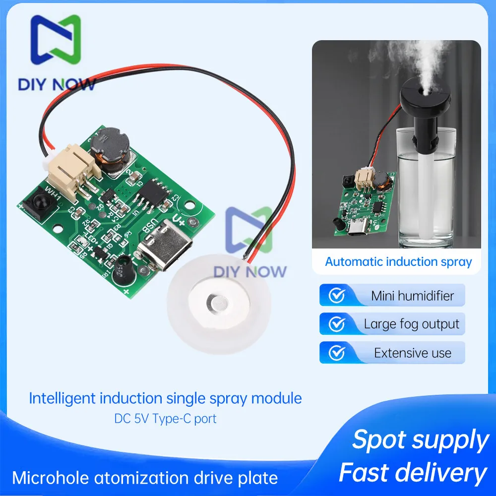 DC 5V Single Nozzle Smart Body Sensor Mist Humidifier Module Ultrasonic Misting Type-C Interface Module