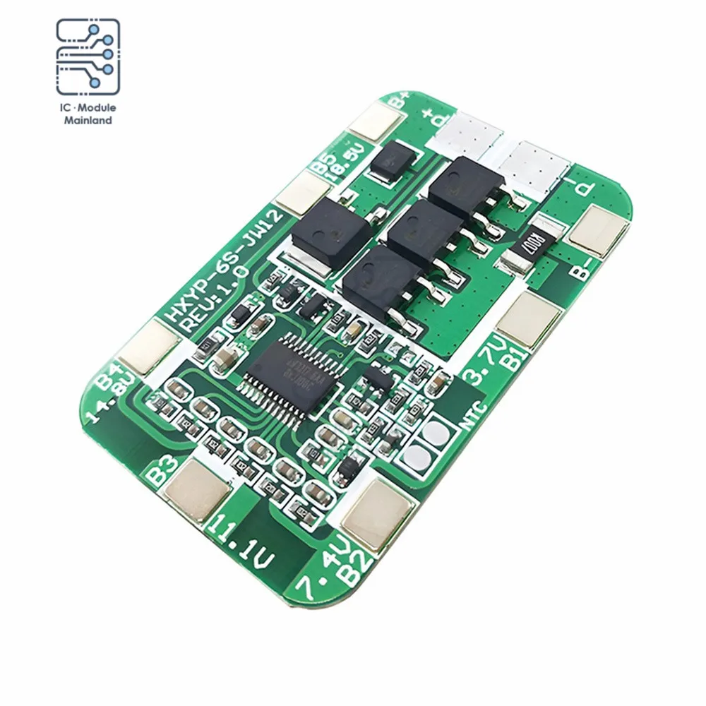 6S 22.2V PCB BMS 18650 scheda di protezione della batteria al litio 14A tensione di ricarica 25.2V senza modulo batteria agli ioni di litio