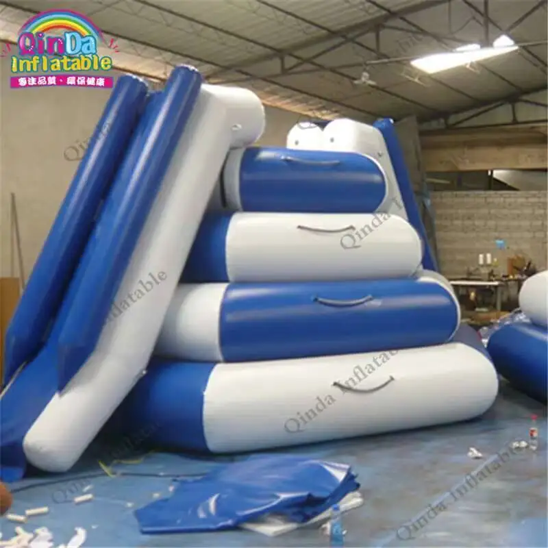 4 * 4 * 3 m met 2 rijstroken opblaasbare glijbaan watersportspellen, amusementspark zwembadvlotter waterglijbaan