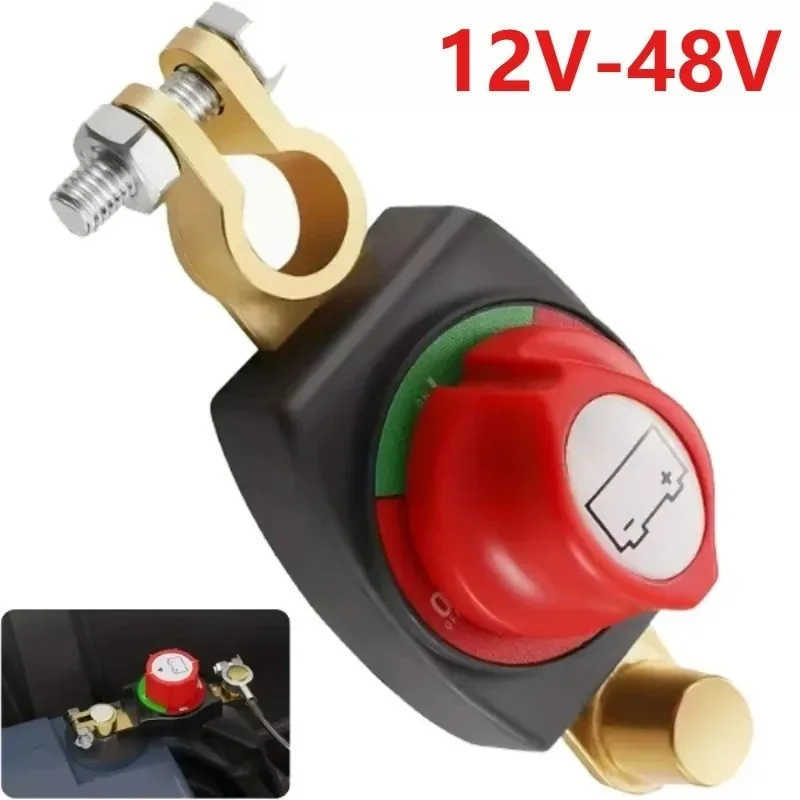 Auto Battery Disconnect Switch On/Off Battery Isol Car Battery Positive Power Switch Pure Brass Battery Positive Electrode
