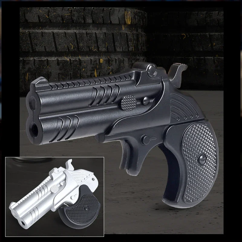 1PCS Outdoor EDC Foldable Delinger Pistol Alloy Mini Model Soft Bullet Toy Gun Tools