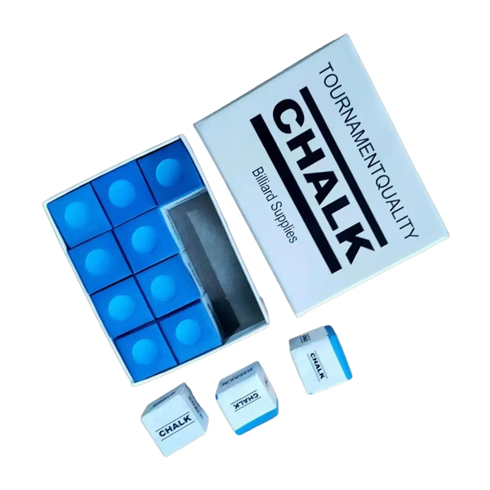 12x Pool Cue Chalk Durable Equipment Billiard Chalks for Sports Clubs Travel Blue