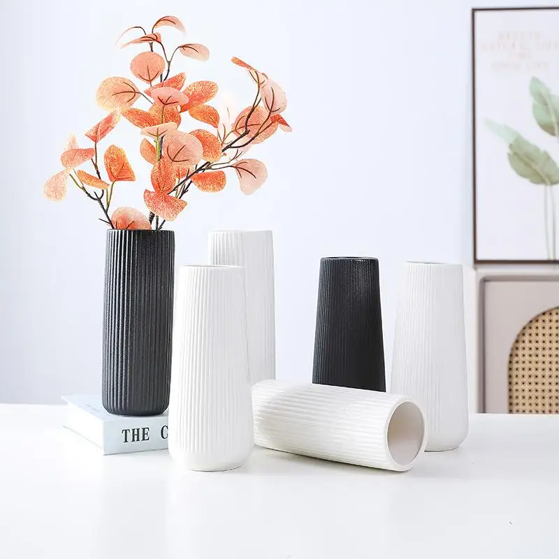 

Скандинавская современная керамическая ваза для цветов в гостиную, европейская креативная ваза для аквариумных растений, декор для обеденного стола, для сухоцветов...