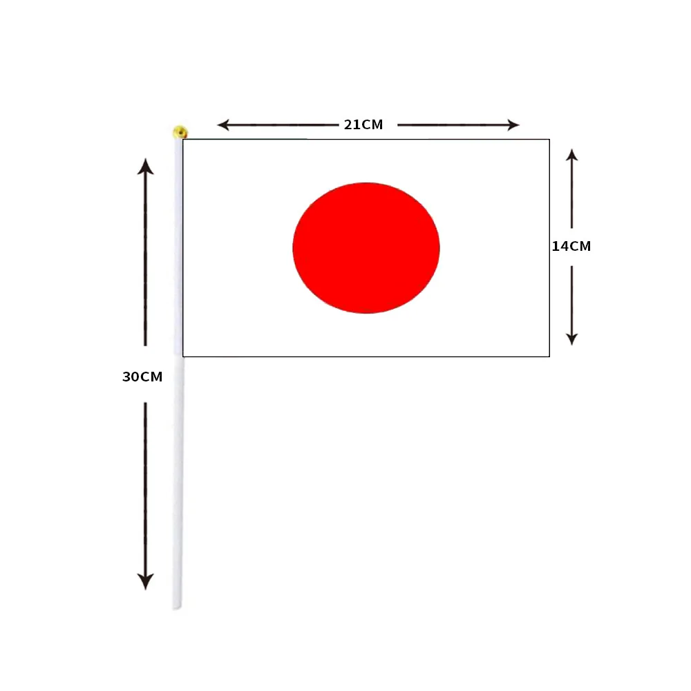Bandera de Japón de mano resistente para exteriores