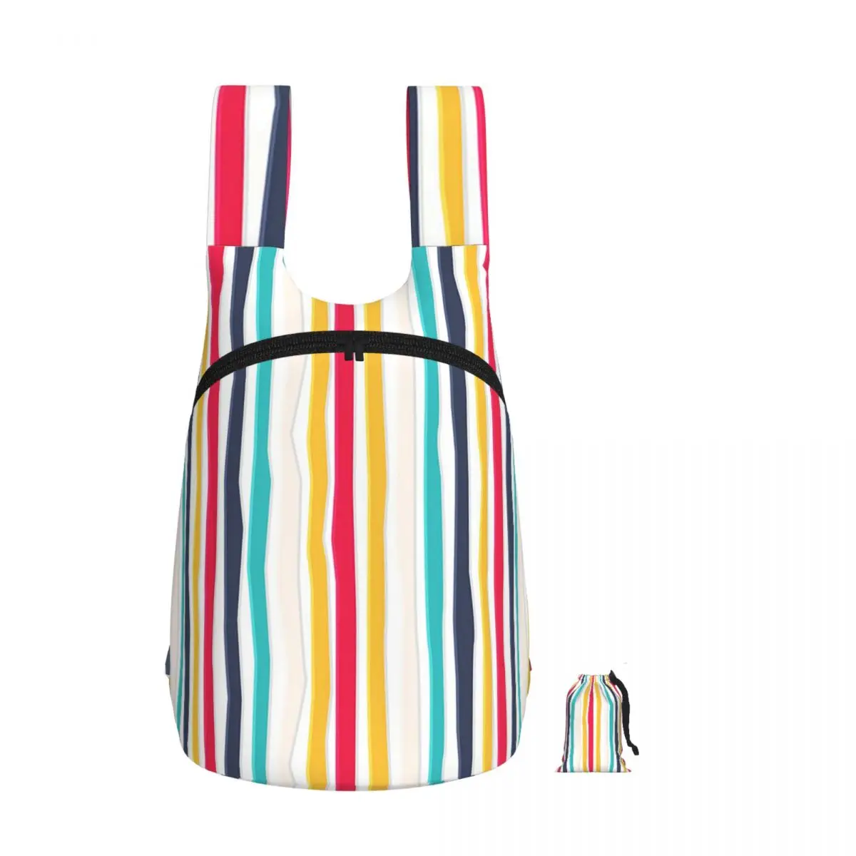 Lively Vertical Patterns Colors Fall Backpack Student Storage BookBag Children School Bag Computer Shoulder Bags for Boys Girls