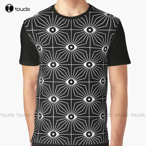 Electric Eyes - Black And White Graphic T-Shirt Digital Printing Tee Shirts Streetwear Xxs-5Xl New Popular Unisex Christmas Gift