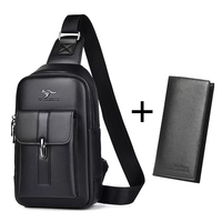 Running Waterproof Training Travel Messenger Pack Chest Bag Men's Leather Shoulder Bag Sports Multi-function Cross Body Handbag