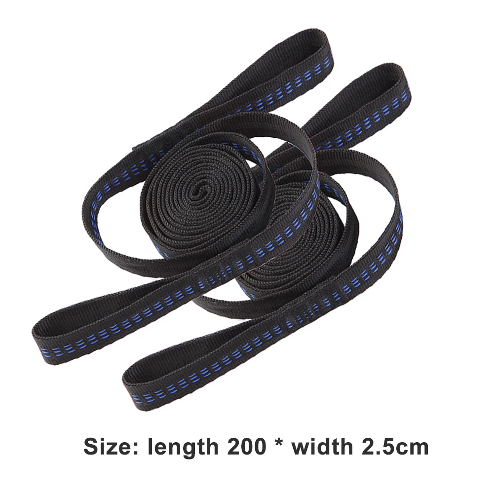 2 Stuks 200Cm Outdoor Gebonden Touw Draagbare Boom Opknoping Hangmat Band Touw Om Te Wandelen