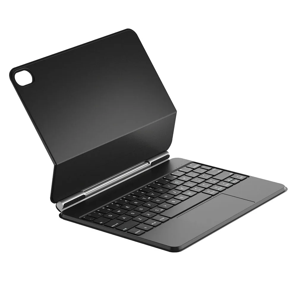 

For iPad (2025) / 10.9 (2022) Bluetooth-Compatible Keyboard Magnetic Touchpad Keyboard with Tablet Case - Black